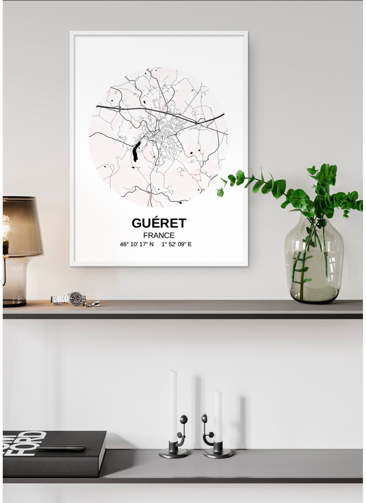 Affiche Carte Guéret