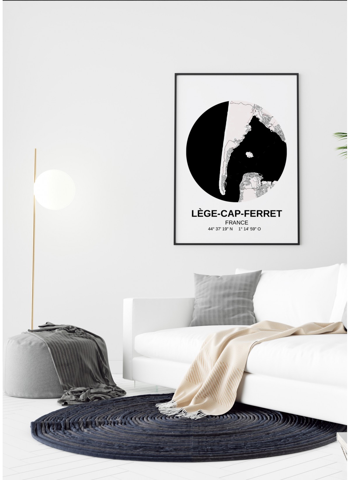 Affiche Carte Lège-Cap-Ferret