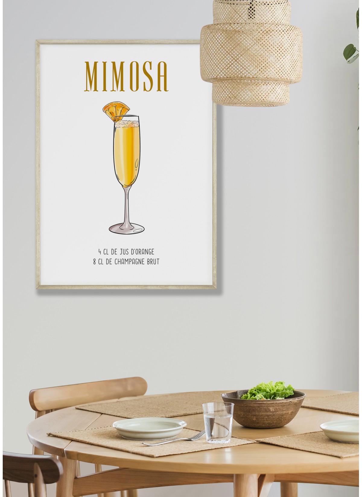 Affiche Cocktail Mimosa