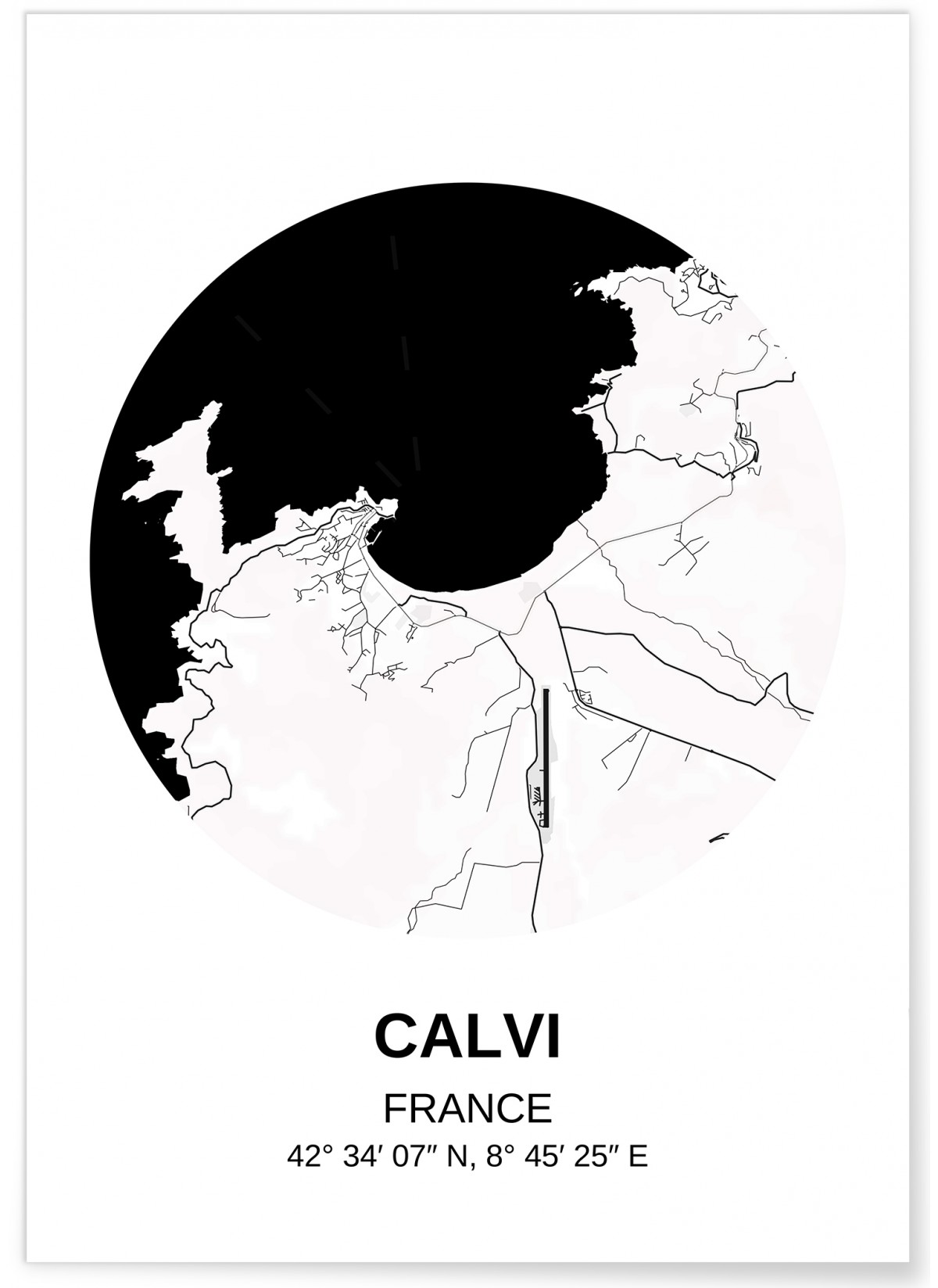 Affiche Carte Calvi
