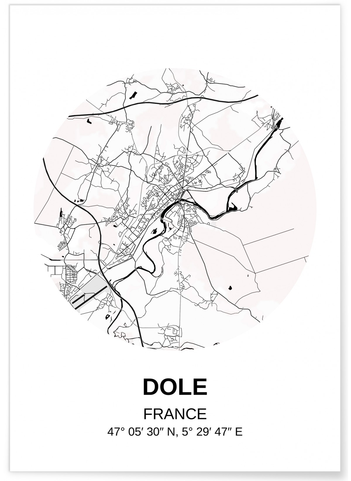 Affiche Carte Dole