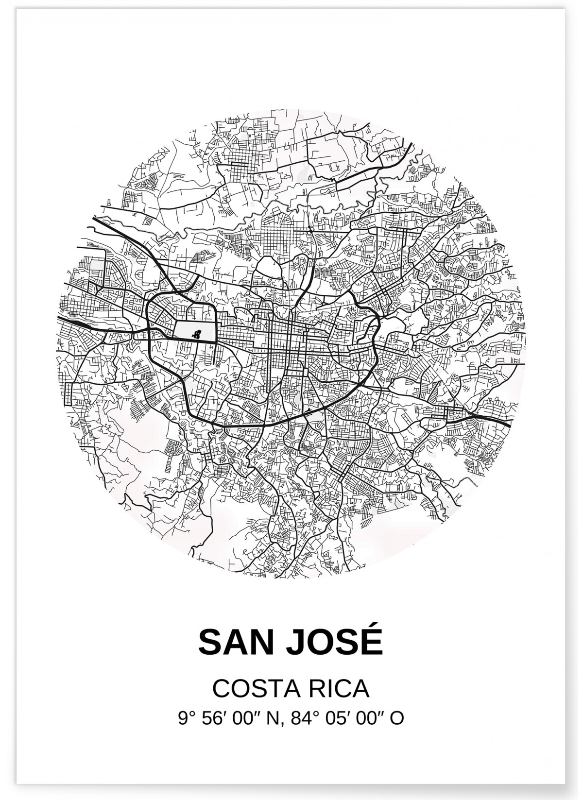 Affiche Carte San José